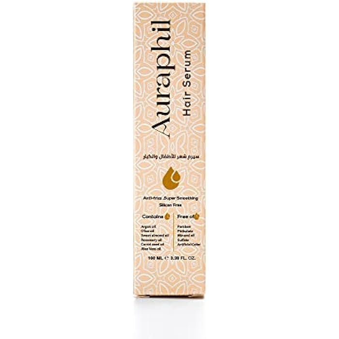 Auraphil Hair Serum - Oravil Silicone Free Serum – Lightweight Leave-In Formula With Argan Oil, Avocado & Vitamin E For Frizz Control, Shine Boost, Damage Repair – Safe For Daily Use - Image 1